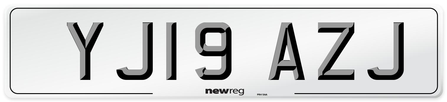 YJ19 AZJ Number Plate from New Reg